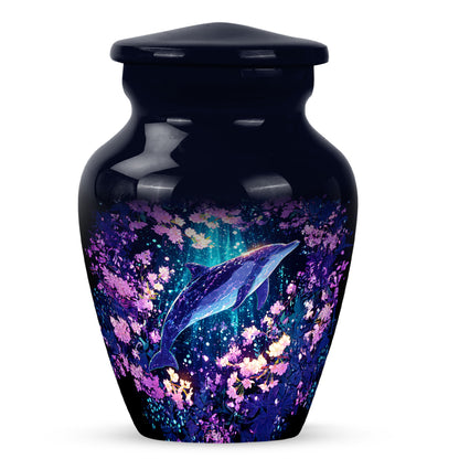 Personalized Blue Dolphin Cremation Urns for Ashes - Captivating 10-inch - Yatskia