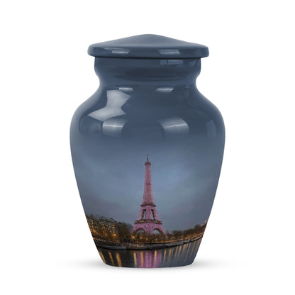 Sublime Eiffel Tower Cremation Urns for Human Ashes - Blue 10-inch - Yatskia