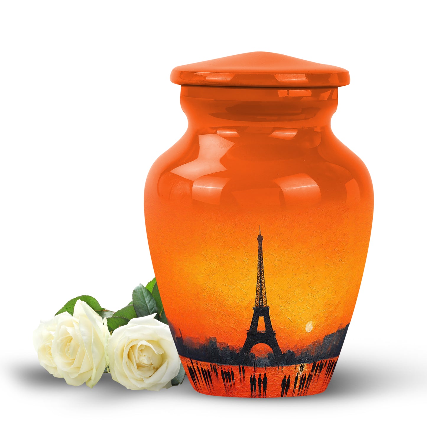 Personalized Gold Eiffel Tower Cremation Urns for Ashes - Transcendent 10-inch - Yatskia