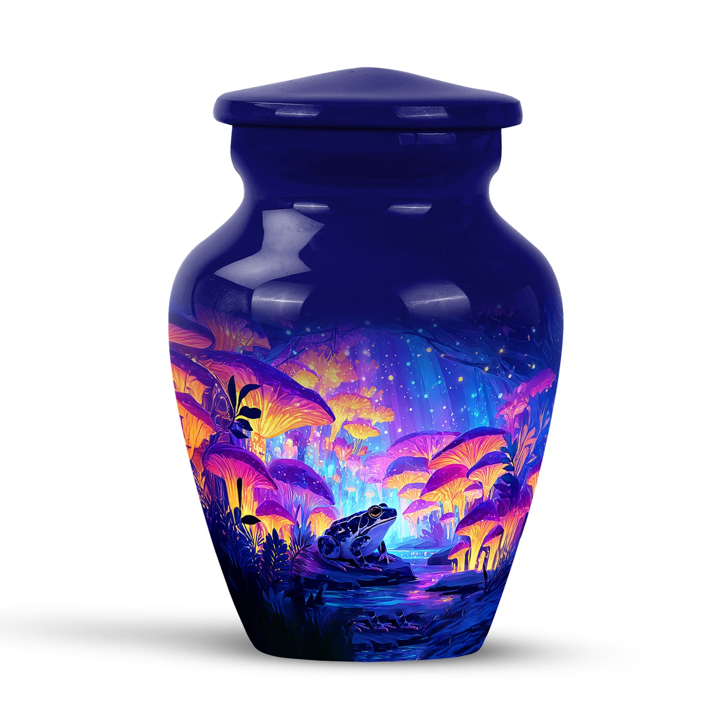 Personalized Blue Frog Cremation Urns for Ashes - Captivating 10-inch - Yatskia