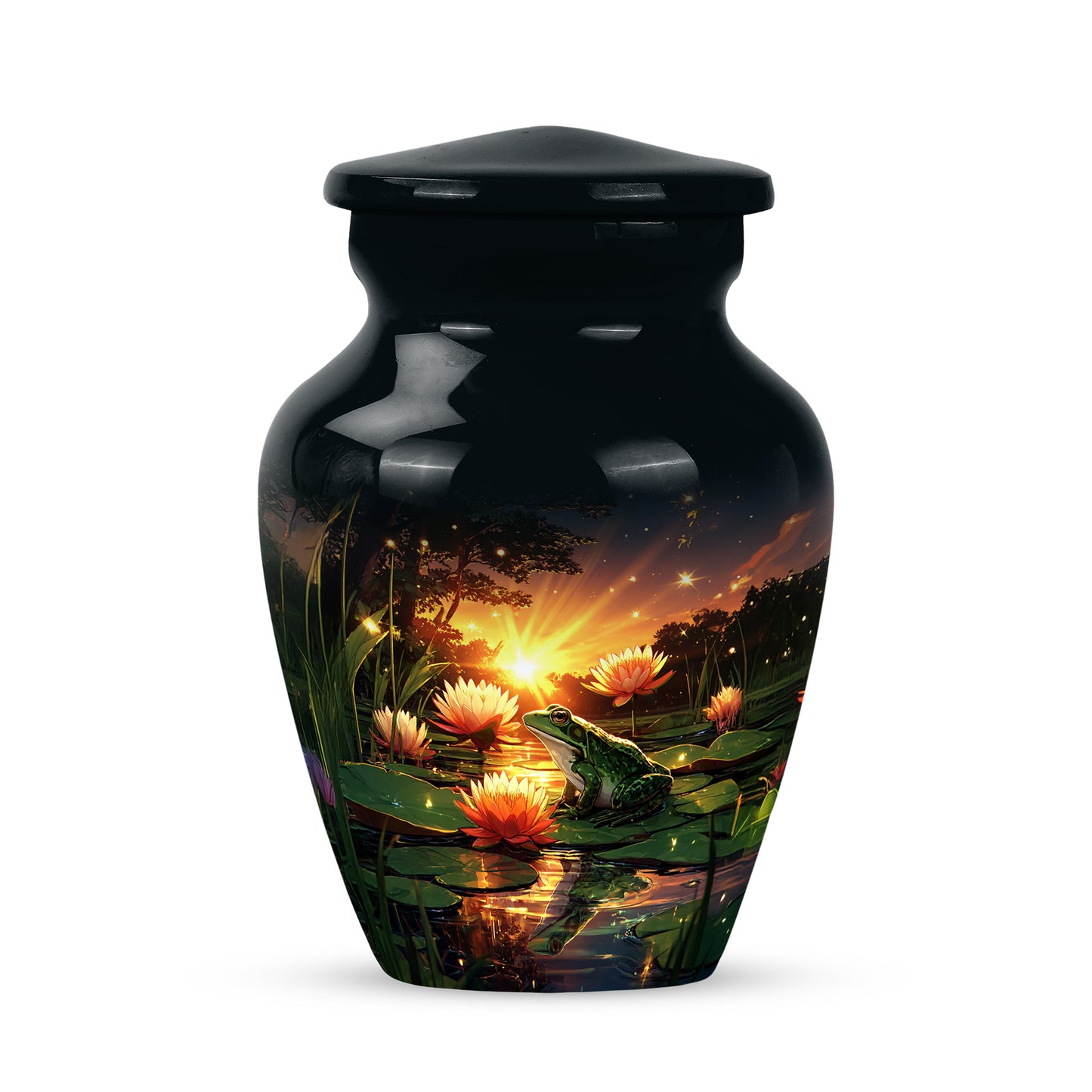 Blue Frog Cremation Urns - Enduring Reflection 10-inch, 200 cu in - Yatskia