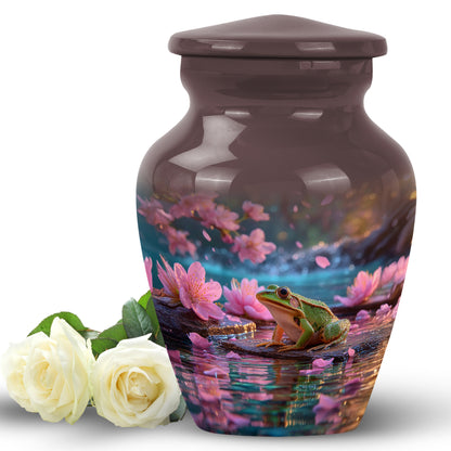 Red Frog Keepsake Cremation Urns for Human Ashes - 10-inch, 200 cu in - Yatskia