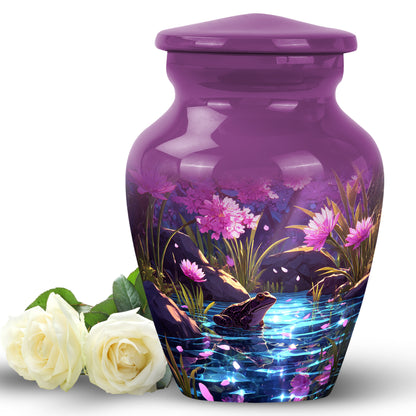 Pink Venerable Frog Cremation Urns for Human Ashes - 10-inch, 200 cu in - Yatskia