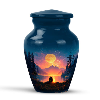 Hallowed Campfire Cremation Urns for Human Ashes - Blue 10-inch - Yatskia