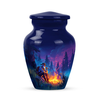 Blue Exquisite Campfire Memorial Urn for Ashes - Yatskia