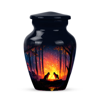 Blue Campfire Cremation Urns - Opulent Legacy 10-inch, 200 cu in - Yatskia