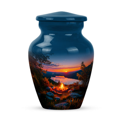 Blue Campfire Farewell Cremation Urns for Human Ashes - Yatskia