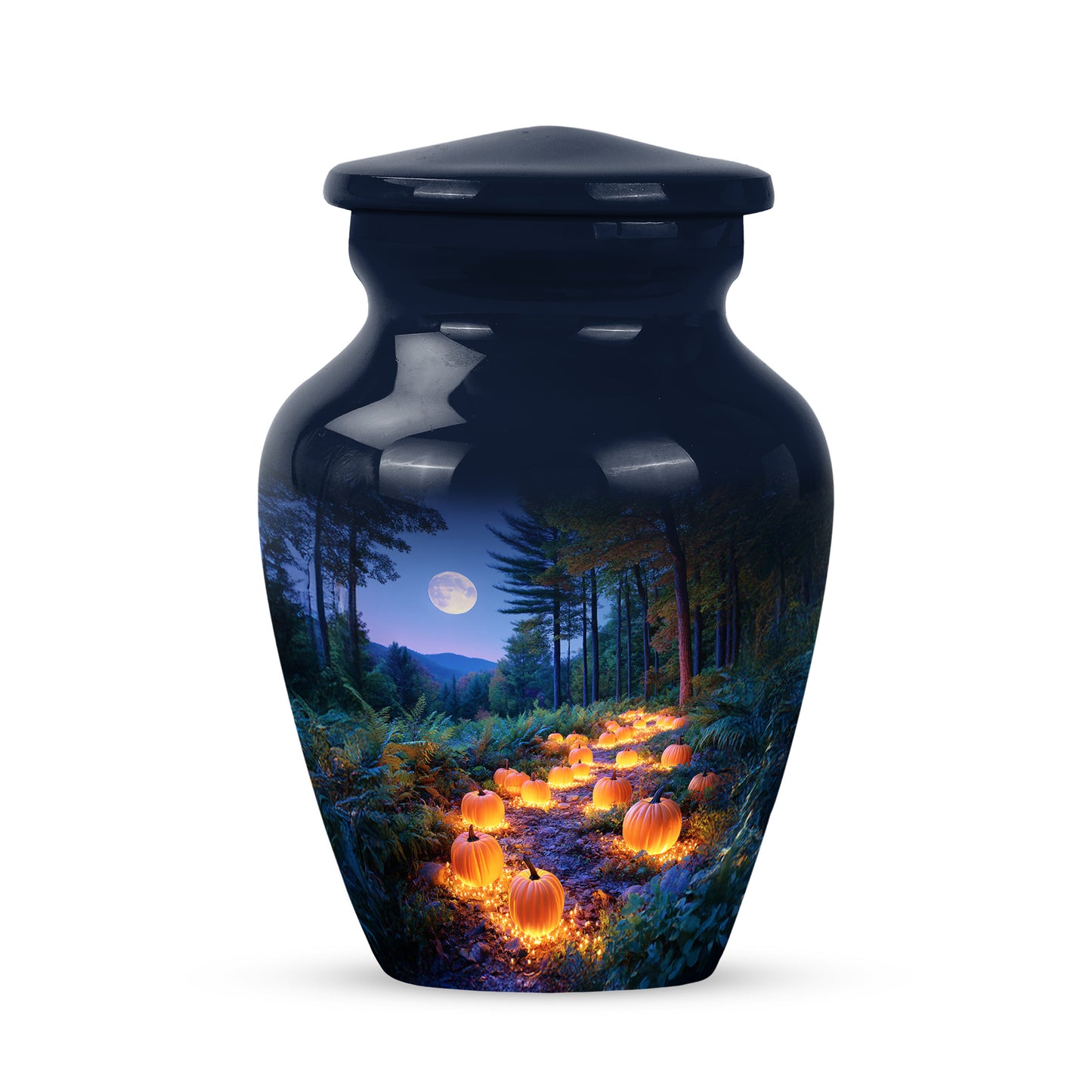 Sublime Halloween Cremation Urns for Human Ashes - Blue 10-inch - Yatskia