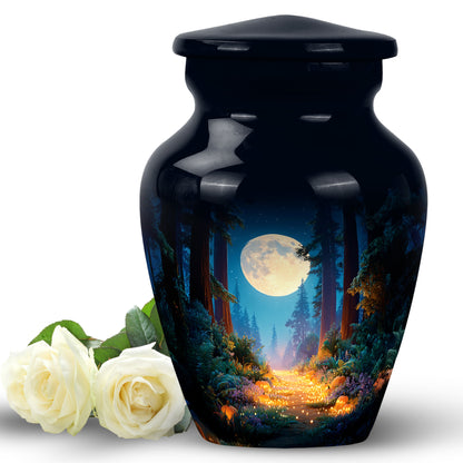 Personalized Blue Halloween Cremation Urns for Ashes - Transcendent 10-inch - Yatskia