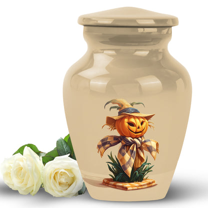 Graceful Gold Halloween Haven Urn for Human Ashes - 10-inch, 200 cu in - Yatskia