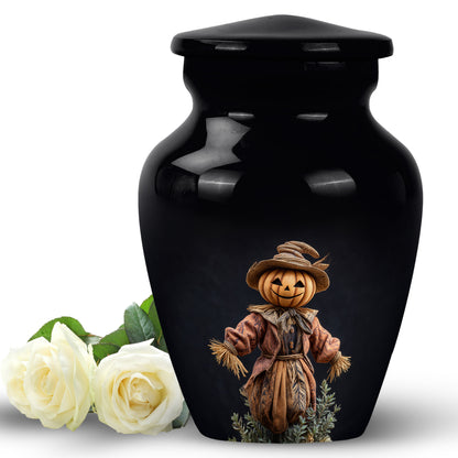 Lustrous Halloween Cremation Urns for Human Ashes - Black 10-inch - Yatskia