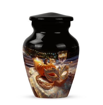 Black Beloved Halloween Cremation Urns for Human Ashes - 10-inch, 200 cu in - Yatskia