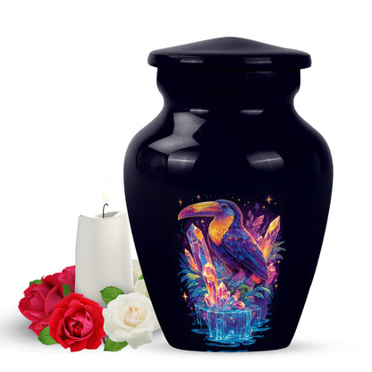 Sublime Hornbill Cremation Urns for Human Ashes - Blue 10-inch - Yatskia