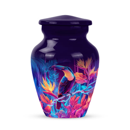 Remarkable Hornbill Memorial Cremation Urns - Purple 10-inch, 200 cu in - Yatskia