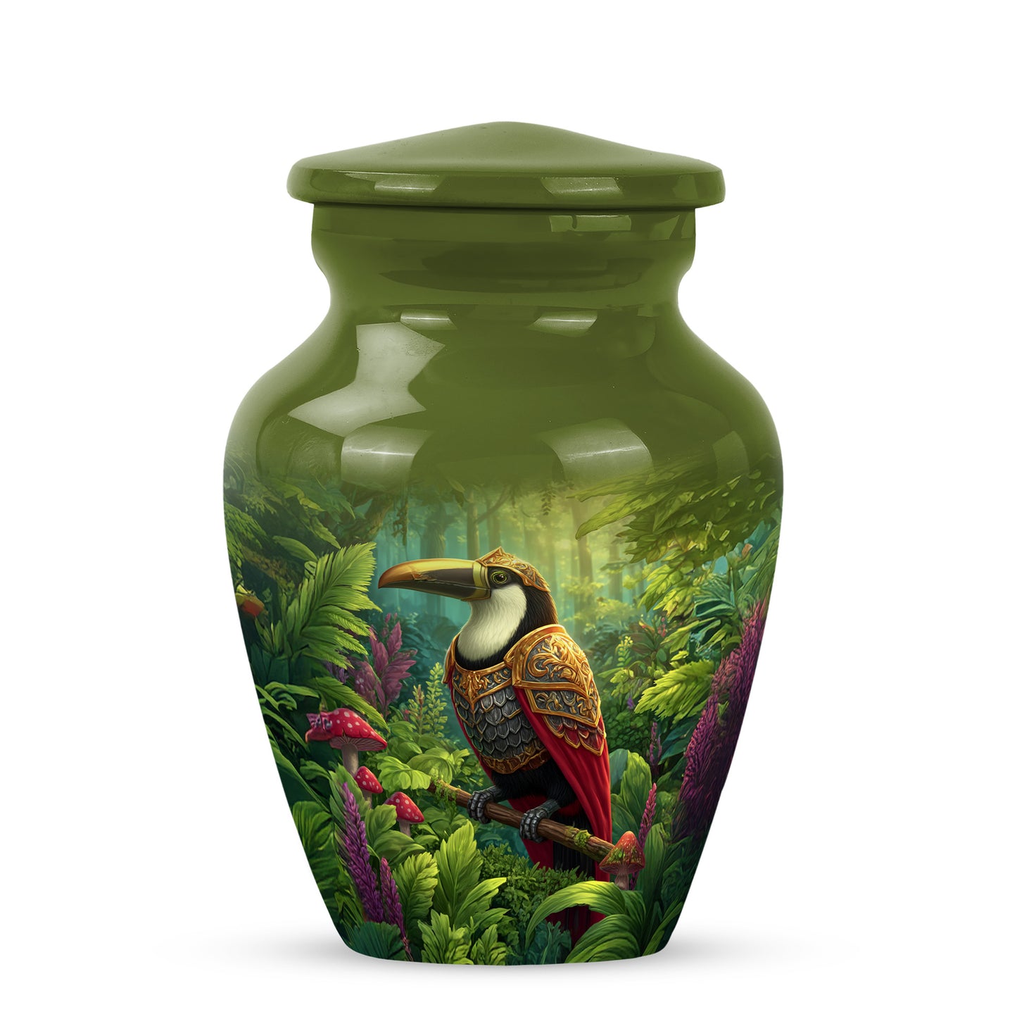 Lustrous Hornbill Cremation Urns for Human Ashes - Yellow 10-inch - Yatskia