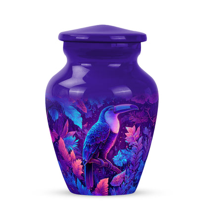 Personalized Hornbill Cremation Urns - Eminent Blue 10-inch, 200 cu in - Yatskia