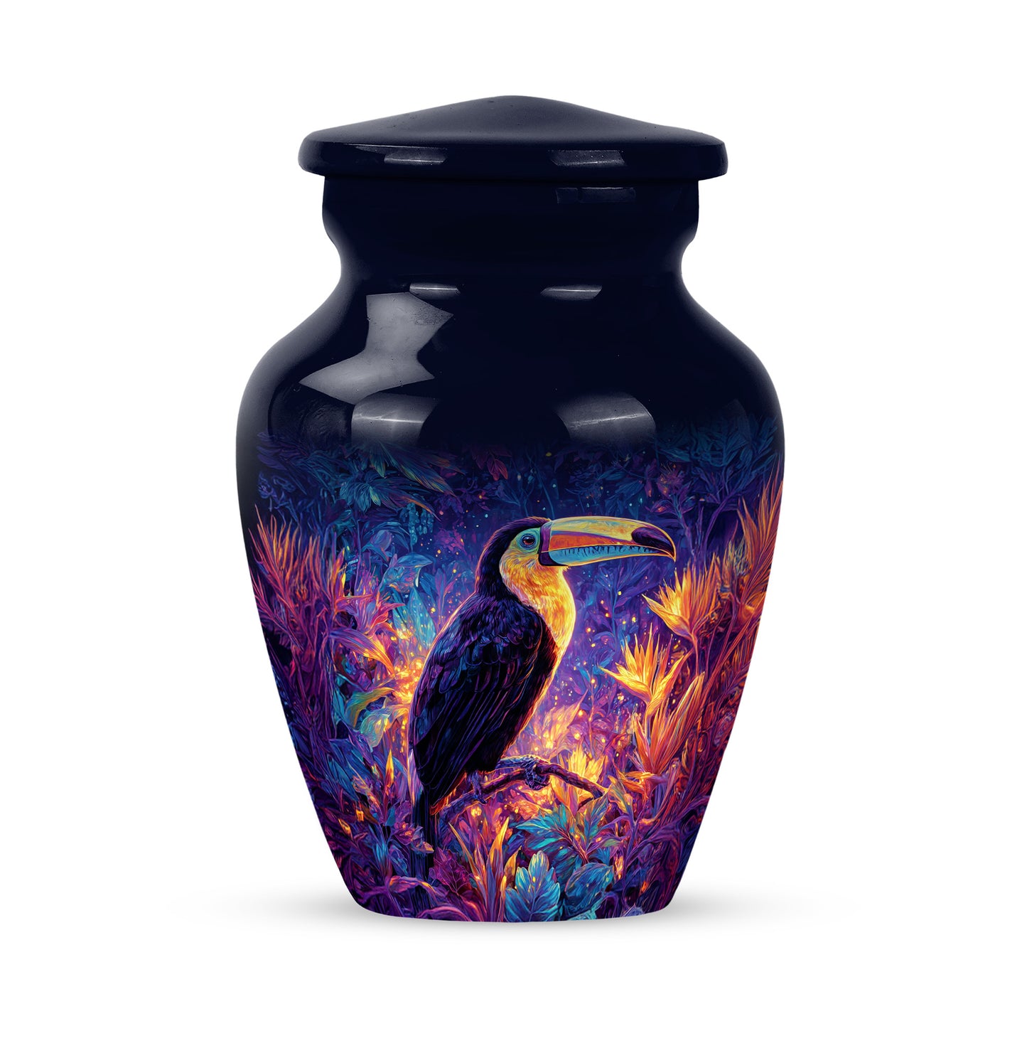 Everlasting Blue Hornbill Testament Urn for Human Ashes - 10-inch, 200 cu in - Yatskia