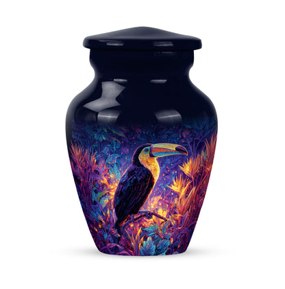 Everlasting Blue Hornbill Testament Urn for Human Ashes - 10-inch, 200 cu in - Yatskia