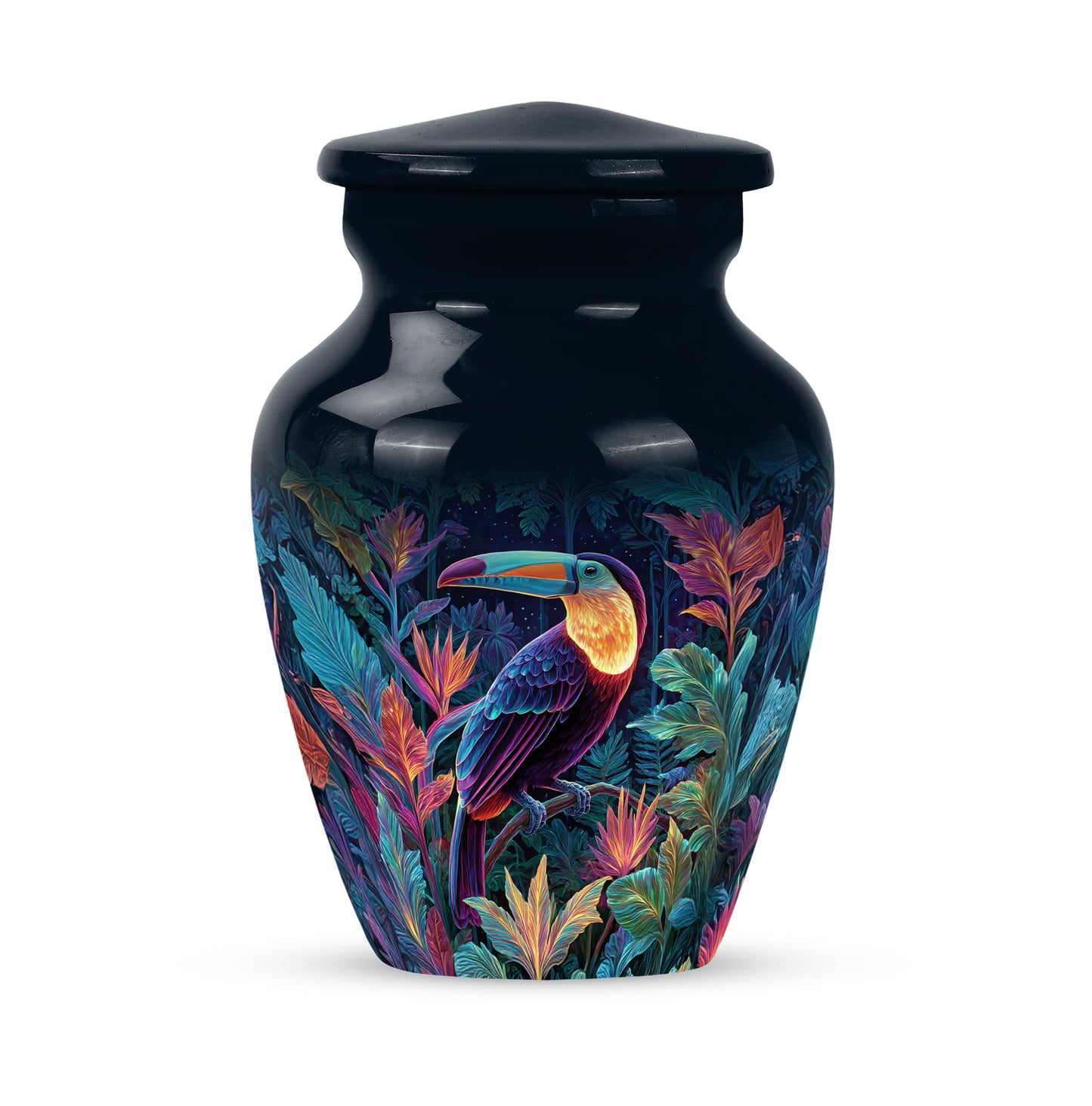 Blue Hornbill Cremation Urns - Opulent Journey 10-inch, 200 cu in - Yatskia