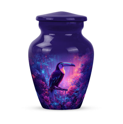 Personalized Eternal Hornbill Cremation Urns - Blue 10-inch, 200 cu in - Yatskia