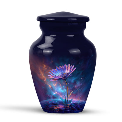 Hallowed Daisy Cremation Urns for Human Ashes - Blue 10-inch - Yatskia