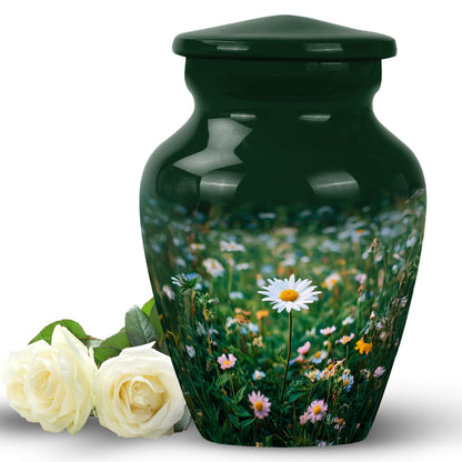 Personalized Seraphic Daisy Cremation Urns - Green - Yatskia