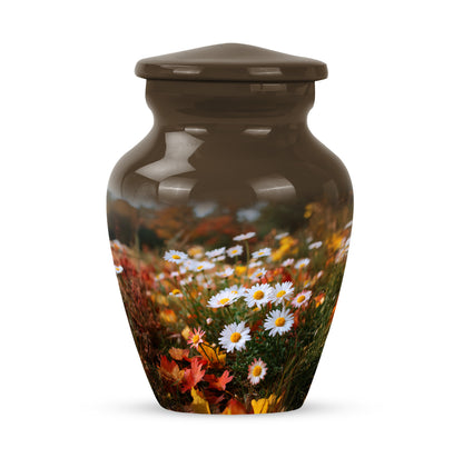 Gold Daisy Guardian Cremation Urns for Human Ashes - 10-inch, 200 cu in - Yatskia