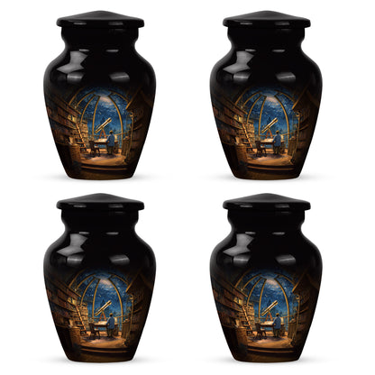 Sky Blue Angel Cremation Urn close-up of engraving and surface detail - timeless angel motif etched into premium metal - 10 inch aluminum urn for cremated remains