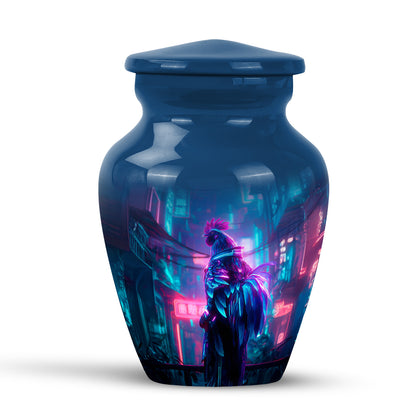 Graceful Blue Hen Solace Urn for Human Ashes - 10-inch, 200 cu in - Yatskia