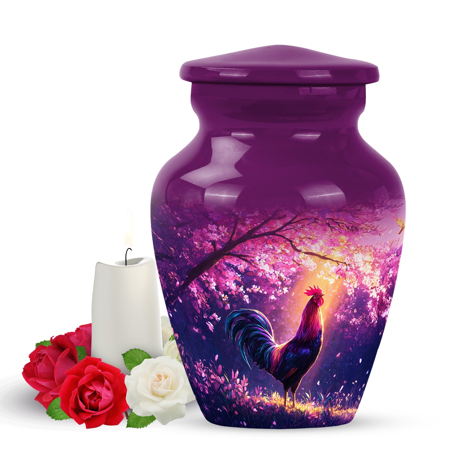 Blessed Hen Cremation Urns for Human Ashes - Pink 10-inch - Yatskia