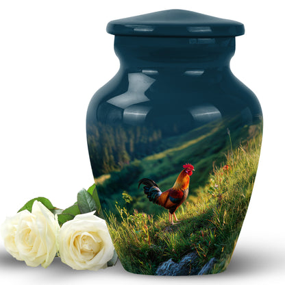 Personalized Blue Heavenly Hen Cremation Urns for Human Ashes - 10-inch, 200 cu in - Yatskia