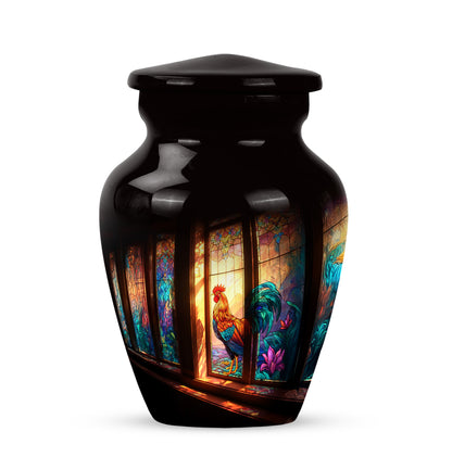 Personalized Black Hen Cremation Urns for Ashes - Captivating 10-inch - Yatskia