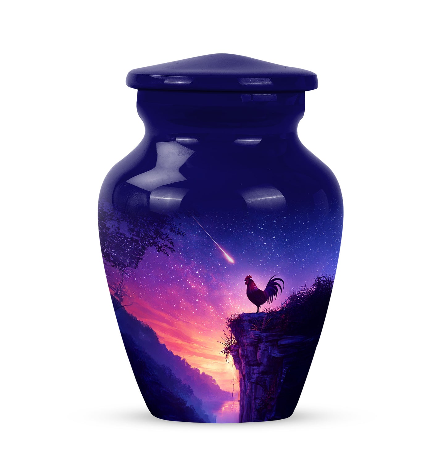 Harmonious Hen Cremation Urns for Human Ashes - Blue 10-inch - Yatskia