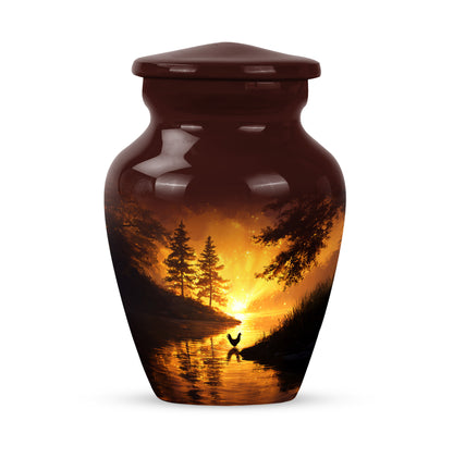 Personalized Hen Cremation Urns - Eminent Red 10-inch, 200 cu in - Yatskia