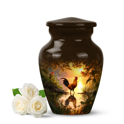 Gold Hen Cremation Urns - Enduring Guardian 10-inch, 200 cu in - Yatskia