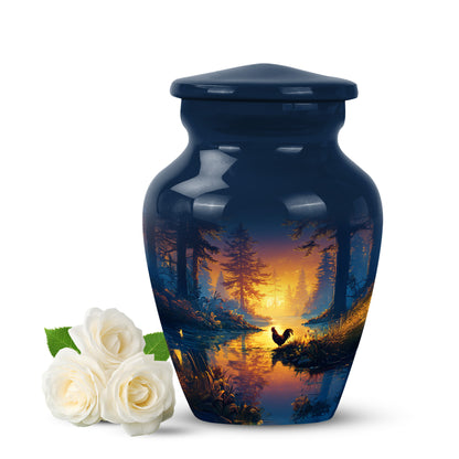 Blue Hen Devotion Cremation Urns for Human Ashes - 10-inch, 200 cu in - Yatskia