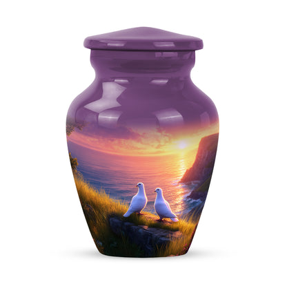 Pink Dove Solace Cremation Urns for Human Ashes - 10-inch, 200 cu in - Yatskia