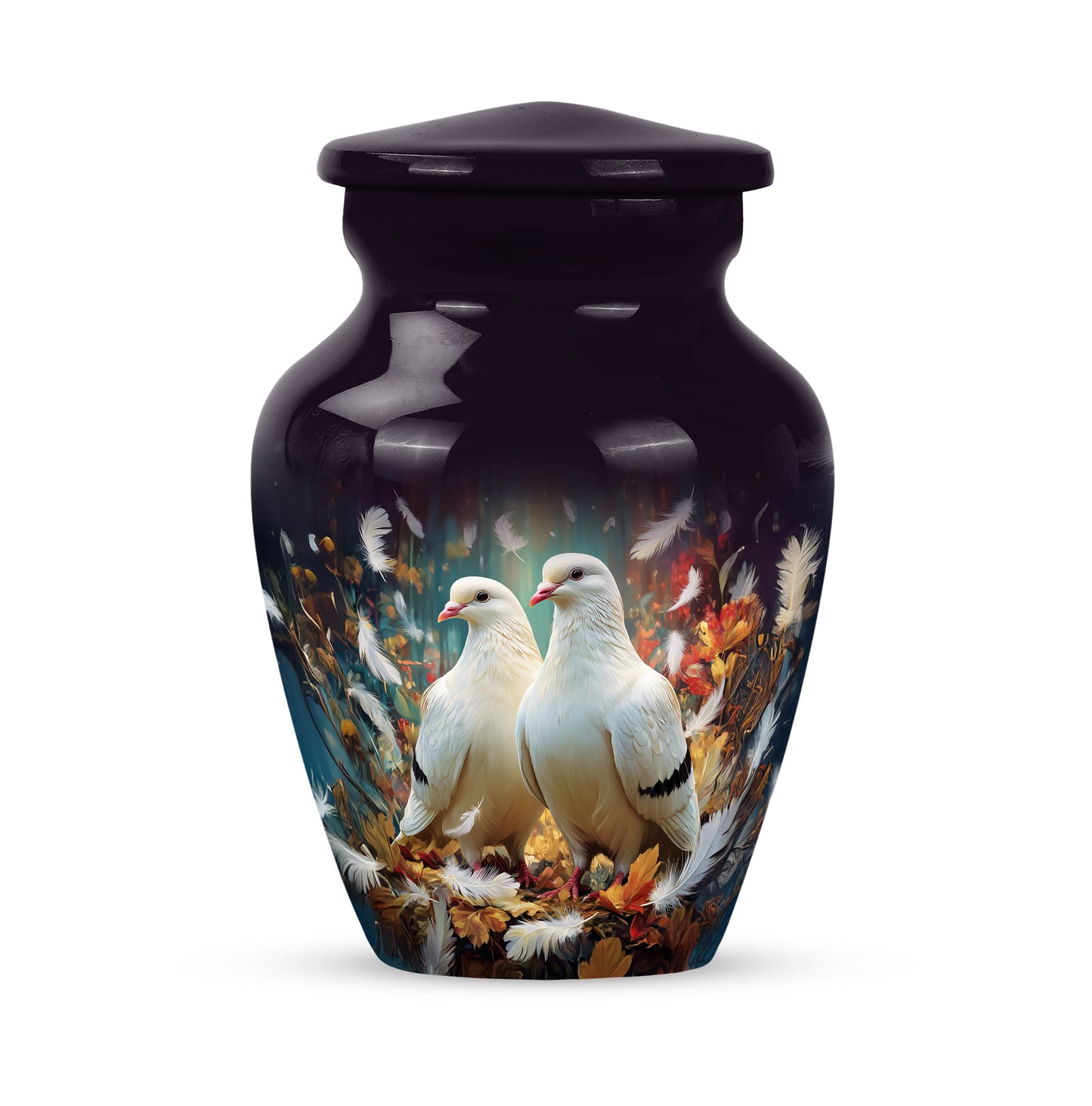 Black Dove Cremation Urns - Enduring Memorial 10-inch, 200 cu in - Yatskia