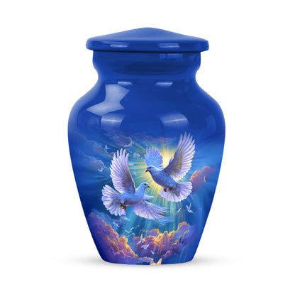 Sublime Dove Cremation Urns for Human Ashes - Blue 10-inch - Yatskia