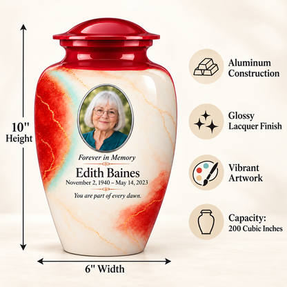 Yatskia Paprika Halo urn dimensions and product features guide