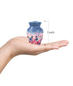 Blue Butterfly Decorative Urn For Human Ashes - Pink Floral Keepsake Urn