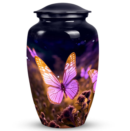 Personalized Butterfly Cremation Urn for Human Ashes - 10-inch, 200 cu in - Yatskia