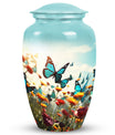 Colorful Butterflies Fly In A MeadowBurial Urns Size 10inch