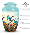 Colorful Butterflies Fly In A MeadowBurial Urns Size 10inch
