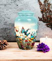 Colorful Butterflies Fly In A MeadowBurial Urns Size 10inch