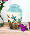 Colorful Butterflies Fly In A MeadowBurial Urns Size 10inch