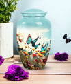 Colorful Butterflies Fly In A MeadowBurial Urns Size 10inch
