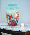 Colorful Butterflies Fly In A Meadow Companion Urns Size 10inch