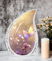 Decorative Morning Butterflies Urn, elegant option for storing human ashes of loved ones like mom and dad