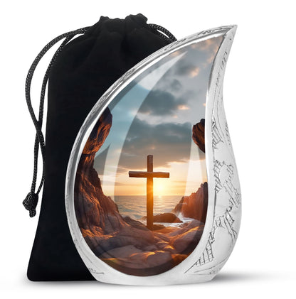 Personalized Religious Cremation Urn for Mom - 10-inch, 200 cu in - Yatskia